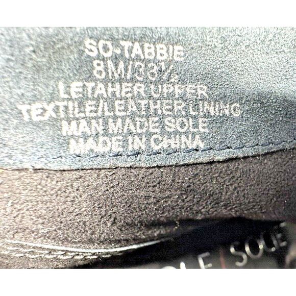 Sole Society So Tabbie Peep Toe Bootie Womens 8 Mediterranean Cow Suede Zip Heel - Picture 9 of 10